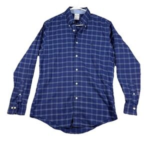Brooks Brothers Regent Plaid Original Polo Logo Oxford Shirt Button Up‎ Medium